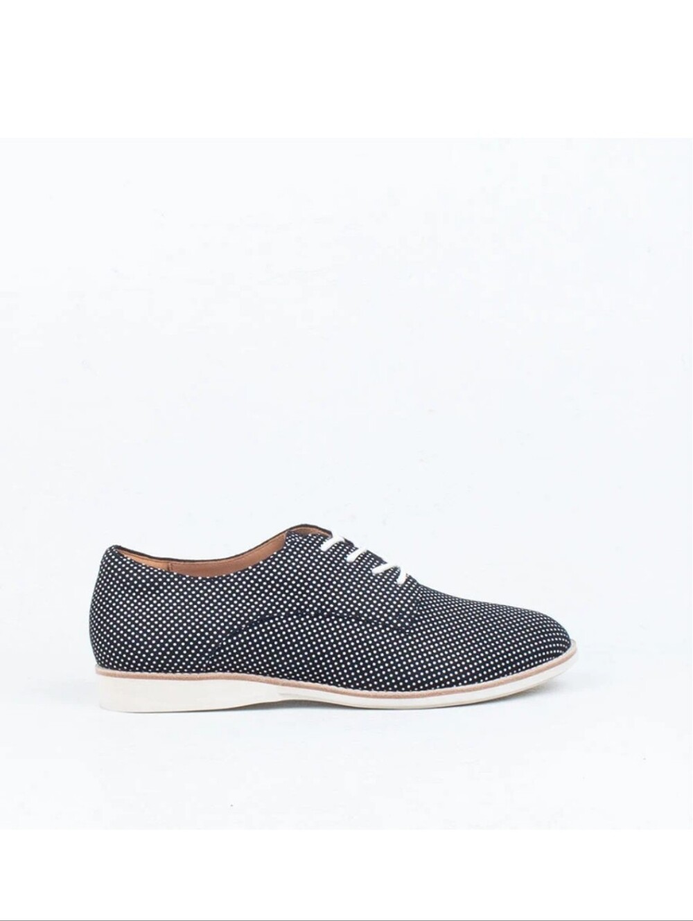 ROLLIE AUSTRALIA BLACK WHITE POLKA DOT DERBY OXFORD LACE UP SHOES SZ39 US 8-8.5